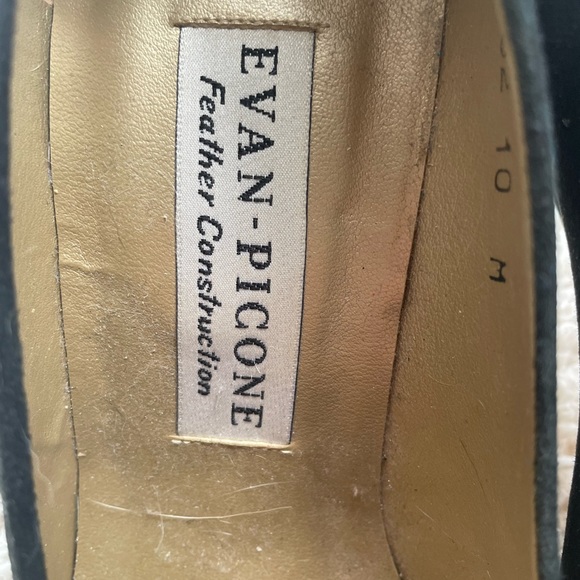 Vintage Evan Picone gold toe pointy black high heels size 10/40 - Picture 4 of 5